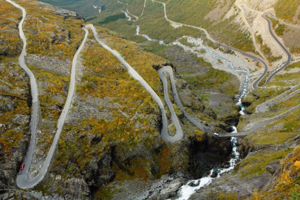 Непредсказуемая дорога в Норвегии