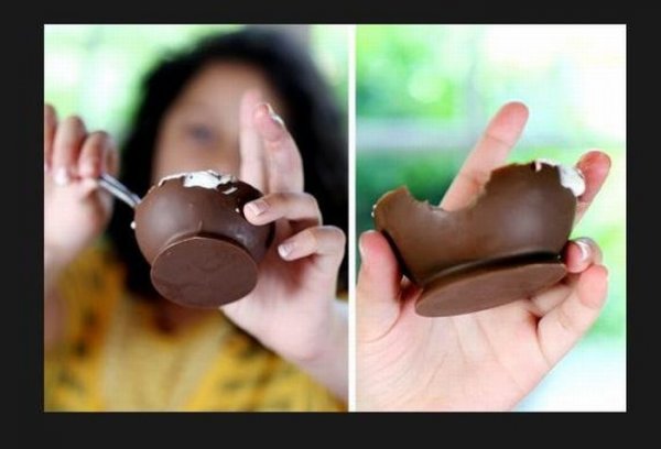 Как сделать шоколадные стаканчики для мороженого