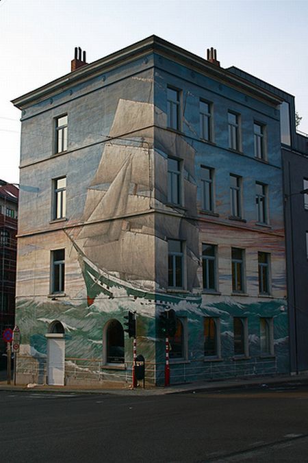 3D рисунки на зданиях