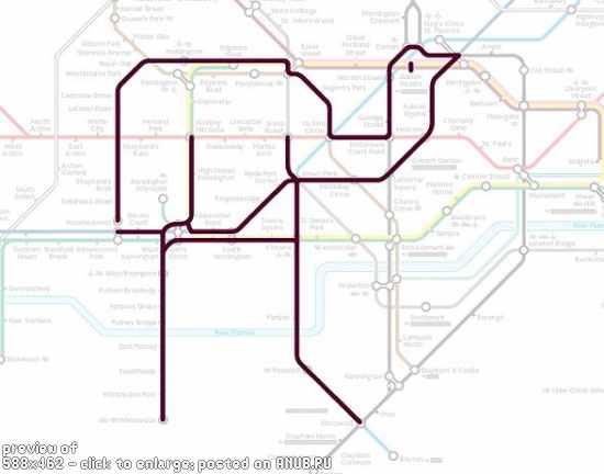 Рисунки на картах метро