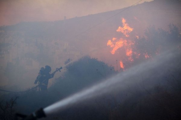 Лесные пожары на севере Израиля