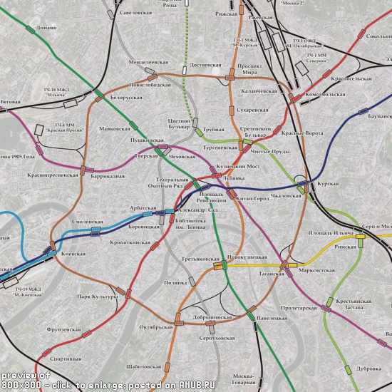 Настоящая схема метро Москвы