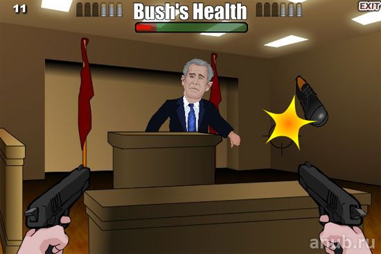 Спаси Буша… или закидай его ← Флеш-игры и мультики на Ануб.Ру